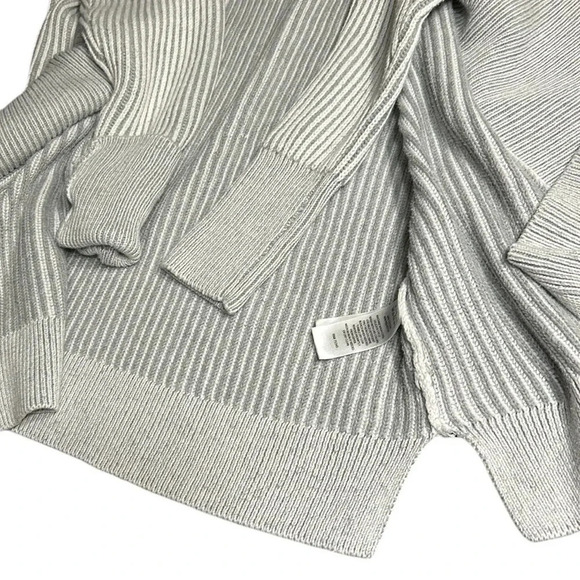 TAHARI grey open front cardigan,M. chunky knit , cottagecore,cabincore,office - Picture 14 of 14